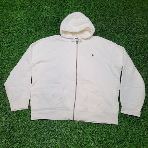 Vintage Y2K Polo Ralph Lauren Full Zip Hoodie Mens XXL Hooded Sweatshirt - Picture 1 of 11